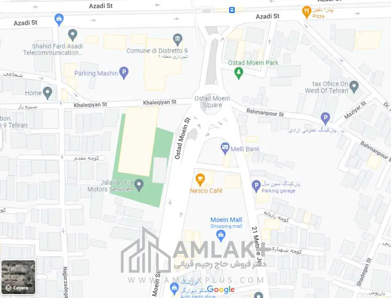 نقشه محله استاد معین